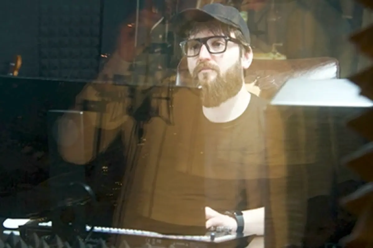 Student using sound mixer